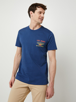 LEE Tee-shirt 100% Coton Uni Mini Logo Bleu marine