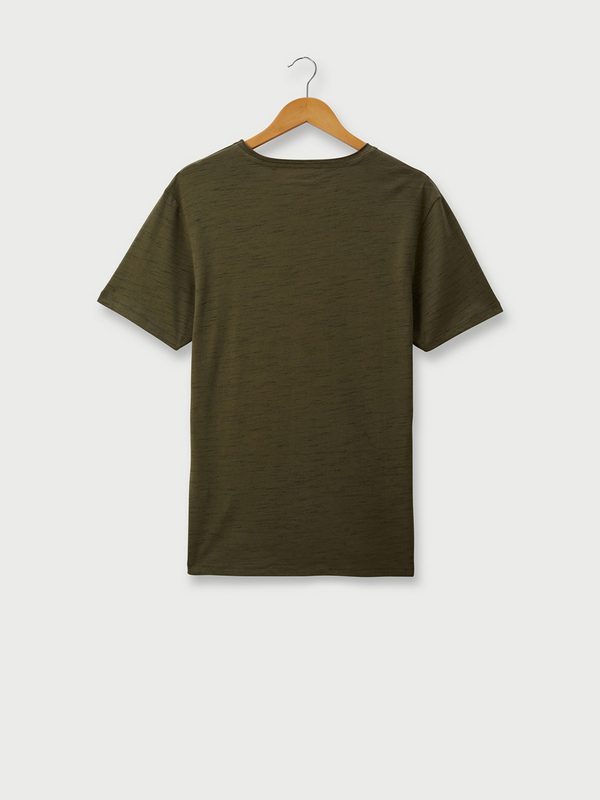 KAPORAL Tee-shirt Encolure V Mini Logo Brod Vert kaki Photo principale