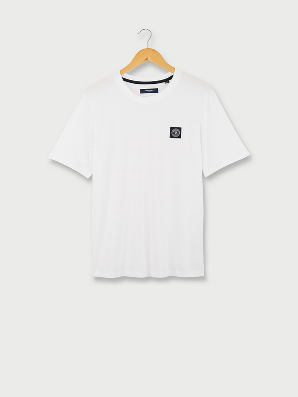 JACK AND JONES Tee-shirt 100% Coton Uni Blanc 1082041