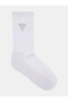 GUESS Chaussettes Logo Strass  -  Guess Jeans - Femme G011 Pure White