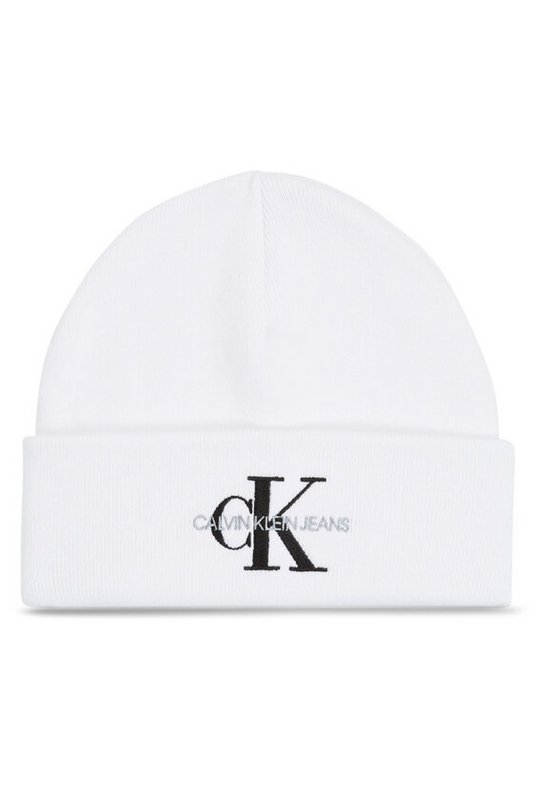 CALVIN KLEIN Bonnet Coton Logo Brod  -  Calvin Klein - Homme YAF Bright White Photo principale
