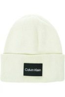 CALVIN KLEIN Bonnet Patch Logo  -  Calvin Klein - Homme PC4 Dark Ecru