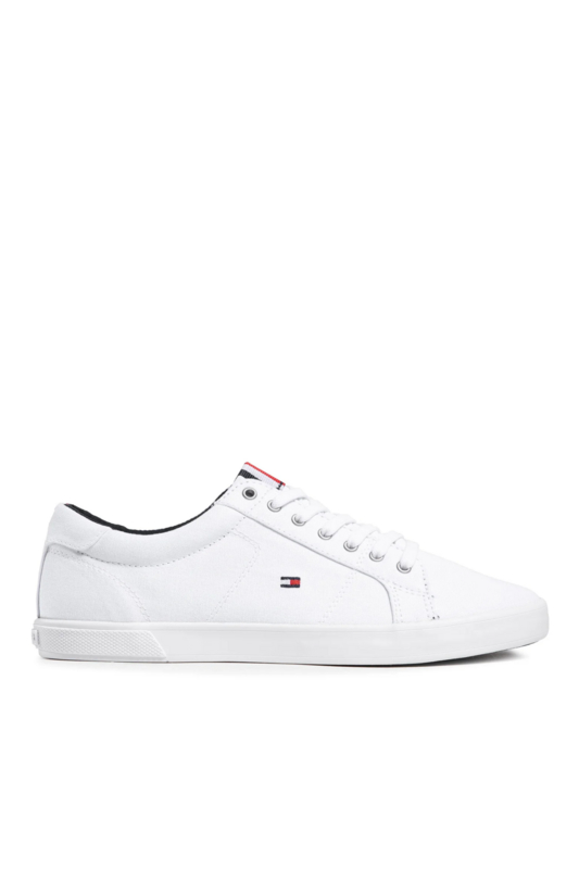 TOMMY JEANS Sneakers Toile Basique  -  Tommy Jeans - Homme 0K4 Triple White Photo principale