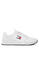TOMMY JEANS Baskets Running En Cuir  -  Tommy Jeans - Homme YBR White