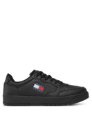 TOMMY JEANS Sneakers Basses Cuir  -  Tommy Jeans - Homme BDS Black
