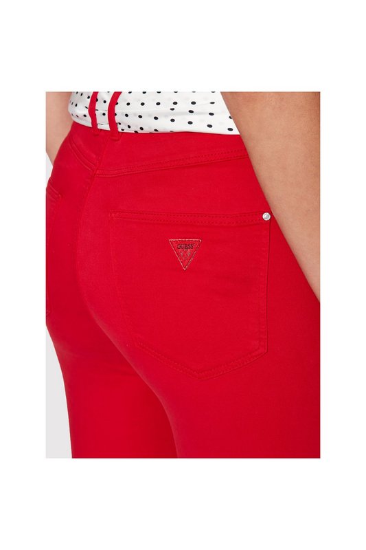 GUESS Pantalon 7/8me Skinny Stretch  -  Guess Jeans - Femme G585 RUGBY RED Photo principale