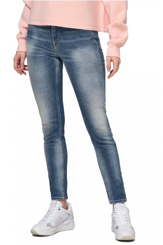 GUESS Jean Skinny Effet Dlav   -  Guess Jeans - Femme FLO1 bleu 1082465