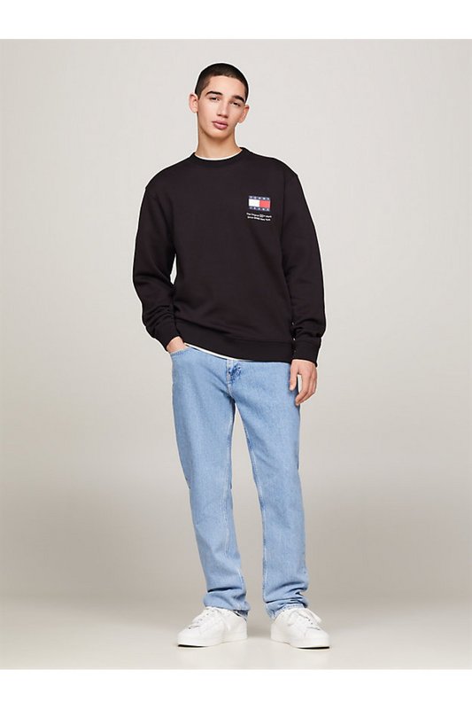TOMMY JEANS Sweat Essential Logo Print  -  Tommy Jeans - Homme BDS Black Photo principale
