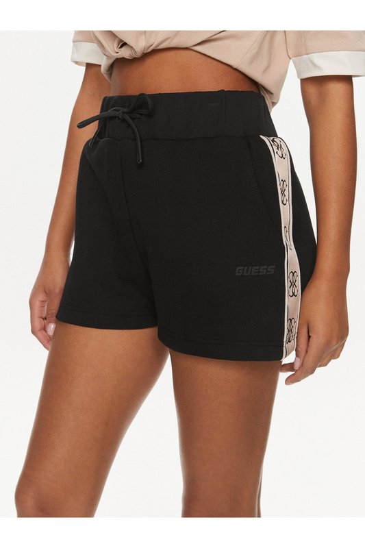 GUESS Short Bandes Logo Britney  -  Guess Jeans - Femme JBLK Jet Black A996 1082734