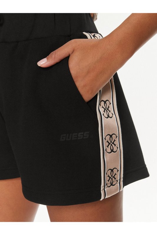 GUESS Short Bandes Logo Britney  -  Guess Jeans - Femme JBLK Jet Black A996 Photo principale