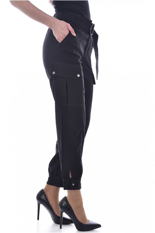 GUESS Pantalon 7/8me Taille Haute  -  Guess Jeans - Femme Jet Black A996 Photo principale