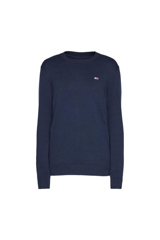 TOMMY JEANS Pull Slim Coton Essentials  -  Tommy Jeans - Homme C1G Dark Night Navy Photo principale
