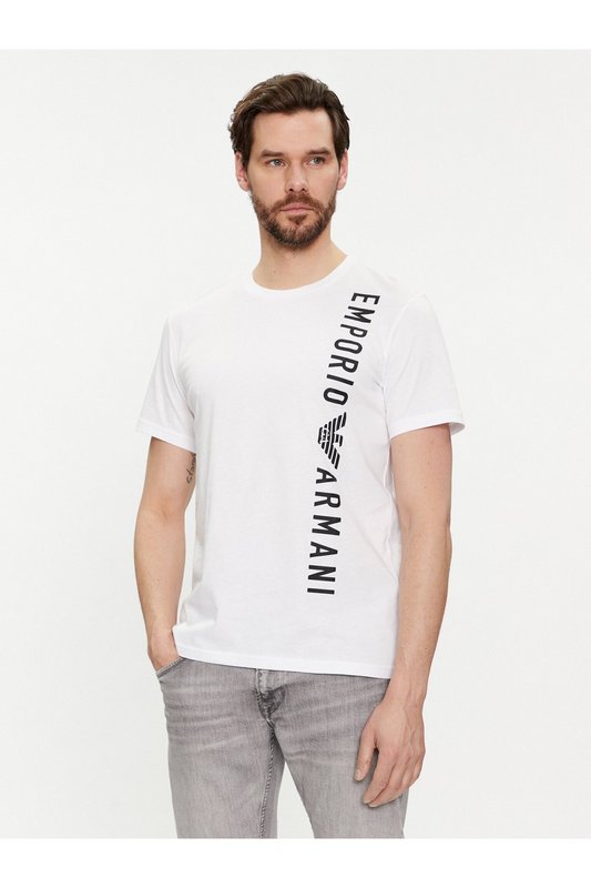 EMPORIO ARMANI Tshirt Logo Vertical  -  Emporio Armani - Homme 00010 BIANCO 1082902