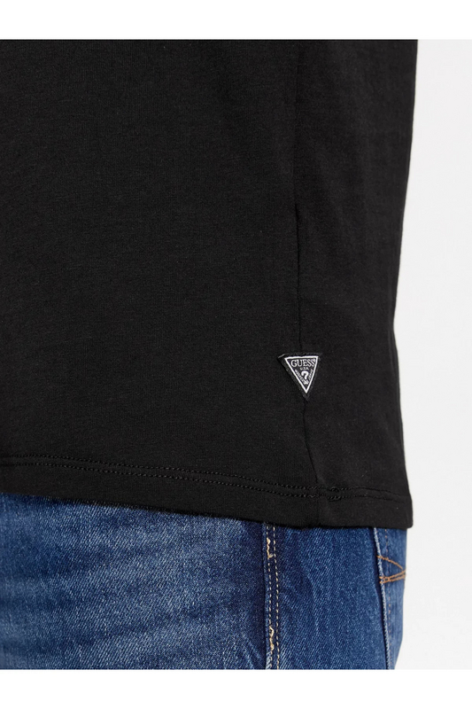 GUESS Tshirt Logo Triangle Or  -  Guess Jeans - Homme JBLK Jet Black A996 Photo principale