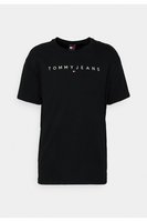 TOMMY JEANS Tshirt Basique Logo Brod  -  Tommy Jeans - Homme BDS Black