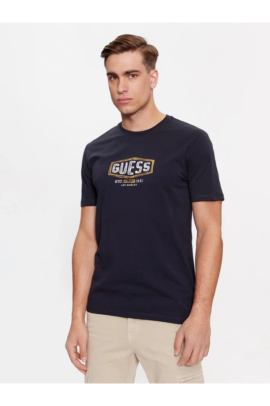 GUESS Tshirt Stretch Logo Frontal  -  Guess Jeans - Homme G7V2 SMART BLUE 1082939