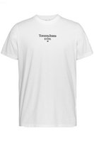 TOMMY JEANS Tshirt 100% Coton Logo Print  -  Tommy Jeans - Homme YBR White