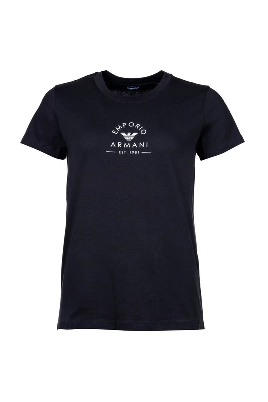 EMPORIO ARMANI Tshirt Uni Logo Print  -  Emporio Armani - Femme 00020 NERO