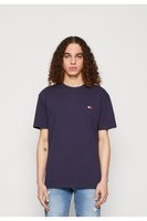 TOMMY JEANS Tshirt Uni Coton Patch Brod  -  Tommy Jeans - Homme C1G Dark Night Navy