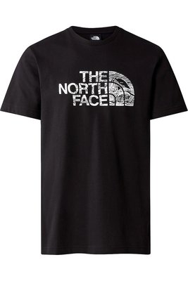 THE NORTH FACE Tshirt Coton Logo Imprim Woodcut  -  The North Face - Homme BLACK