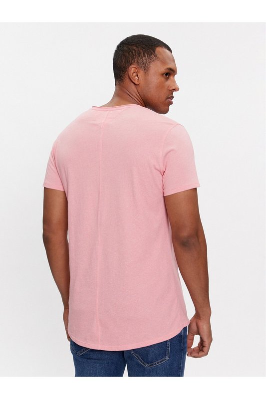 TOMMY JEANS Tshirt Chin Slim Fit Jaspe  -  Tommy Jeans - Homme TIC Tickled Pink Photo principale