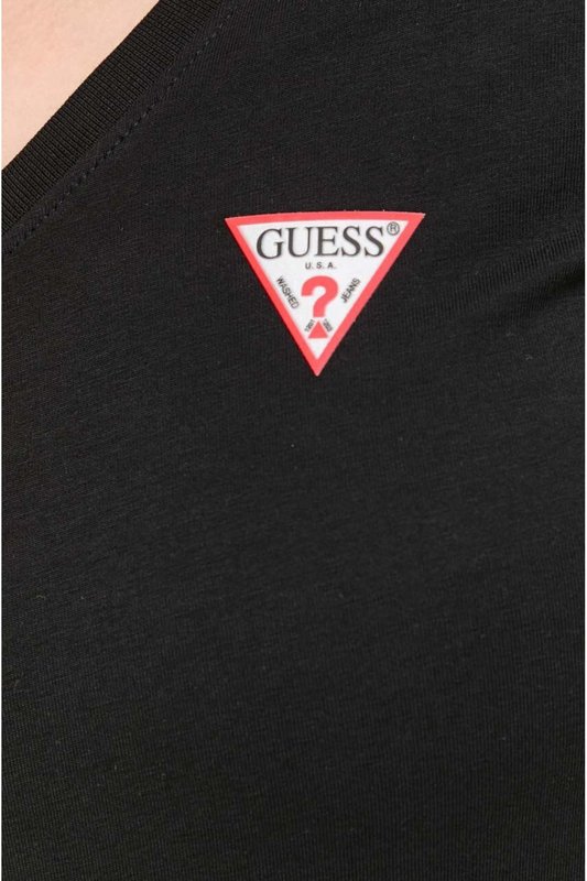 GUESS Tshirt Stretch Logo Iconique  -  Guess Jeans - Femme JBLK Jet Black A996 Photo principale