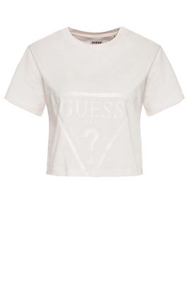 GUESS Tee Shirt Court  Gros Logo  -  Guess Jeans - Femme G6K5 OCEAN SALT