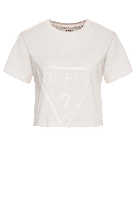 GUESS Tee Shirt Court  Gros Logo  -  Guess Jeans - Femme G6K5 OCEAN SALT 1083054