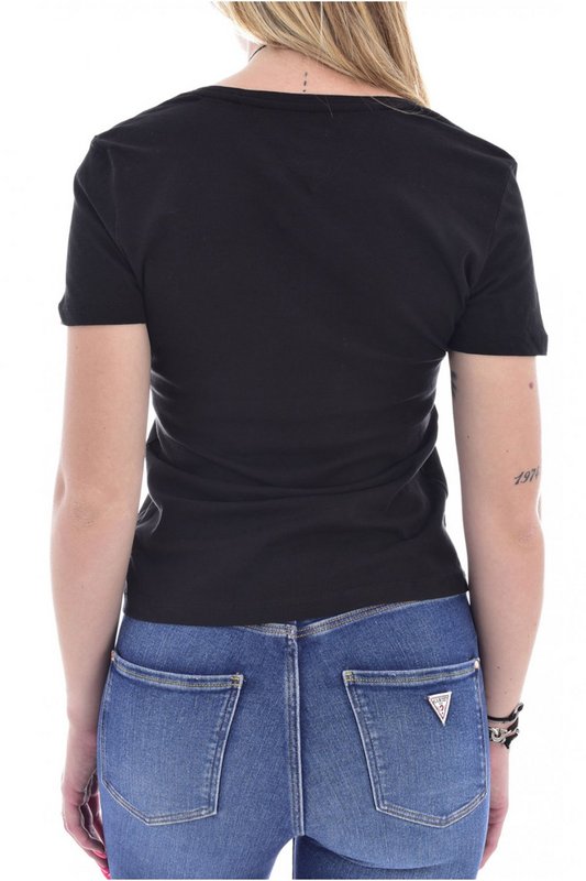TOMMY JEANS Tshirt En Coton Bio Avec Logo  -  Tommy Jeans - Femme BDS Black Photo principale