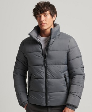 SUPERDRY Doudoune Superdry Non Hooded Sports Puffer Gris Charbon