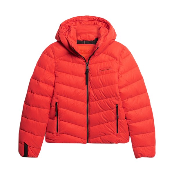 SUPERDRY Doudoune  Capuche Superdry Sport Hooded Micro Padded Rouge