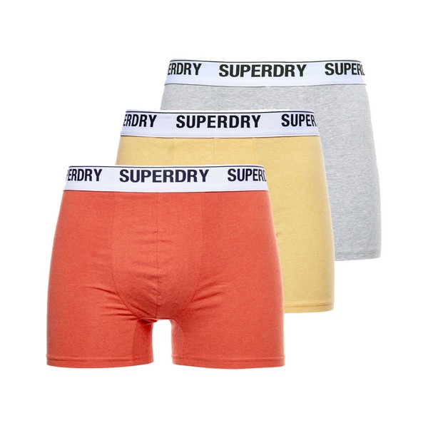 SUPERDRY Pack De 3 Boxer Superdry Jaune/Orange/Gris Photo principale
