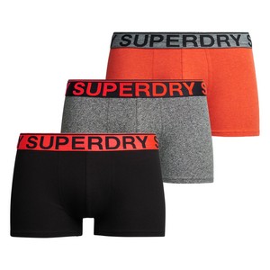 SUPERDRY Boxer Superdry Triple Pack Noir/Orange/Gris