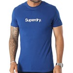 SUPERDRY Tee Shirt Superdry Coro Logo Classic Bleu