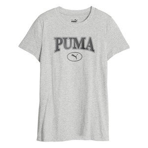 PUMA Tee Shirt Enfant Puma Squad Graphic Gris Clair Chin