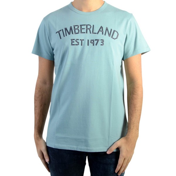 TIMBERLAND Tee Shirt Timberland Tape Tee Stone Blue Bleu Photo principale