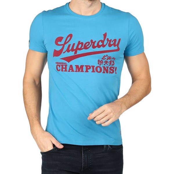 SUPERDRY Tee Shirt Superdry Collegiate Graphic Bleu sarcelle azur 1083651