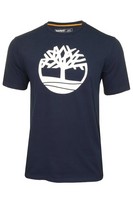 TIMBERLAND Tee Shirt Timberland Ss Brand Reg Bleu/Blanc