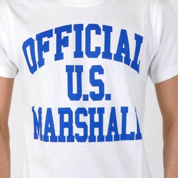US MARSHALL T-shirt Us Marshall Official Blanc  Bleu Bic Blanc Photo principale