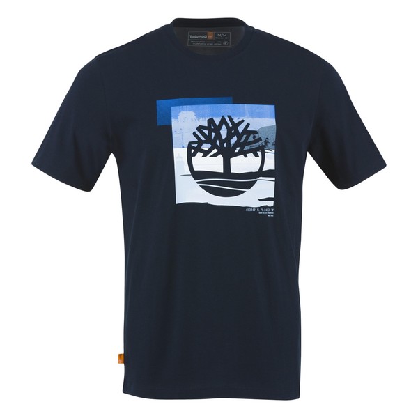 TIMBERLAND Tee Shirt Timberland Ss Coast Graphic Saphire Sombre 1083688