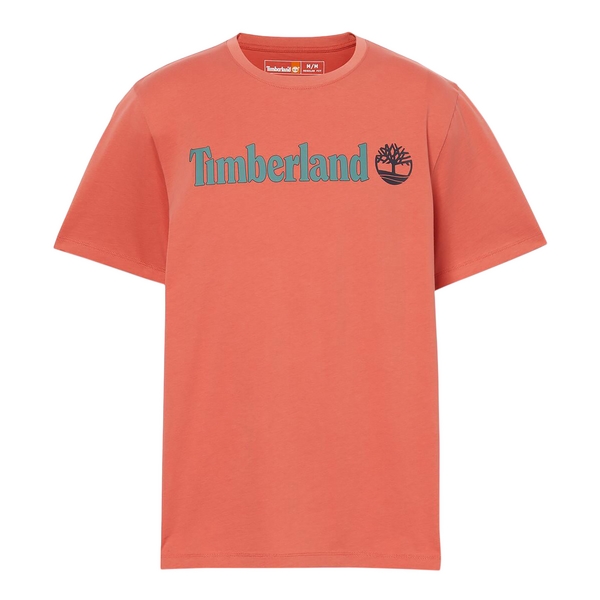 TIMBERLAND Tee Shirt Timberland Linear Logo Short Sleev Orange Photo principale