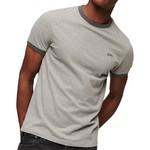 SUPERDRY Tee Shirt Superdry Essential Logo Ringer Gris/Charcoal