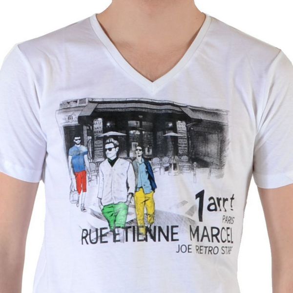 JOE RETRO Tee Shirt Joe Retro Time Blanc Blanc Photo principale