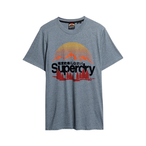 SUPERDRY Tee Shirt Superdry Cl Great Outdoors Graphic Bleu 1083765