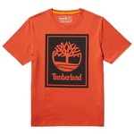 TIMBERLAND Tee Shirt Timberland Ss Stack Orange Noir