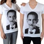 ELEVEN PARIS Tee Shirt Little Eleven Paris Obama Ss Mixte Blanc