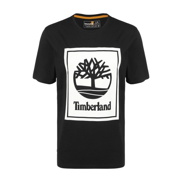 TIMBERLAND Tee Shirt Timberland Stack Logo Noir/Blanc Photo principale