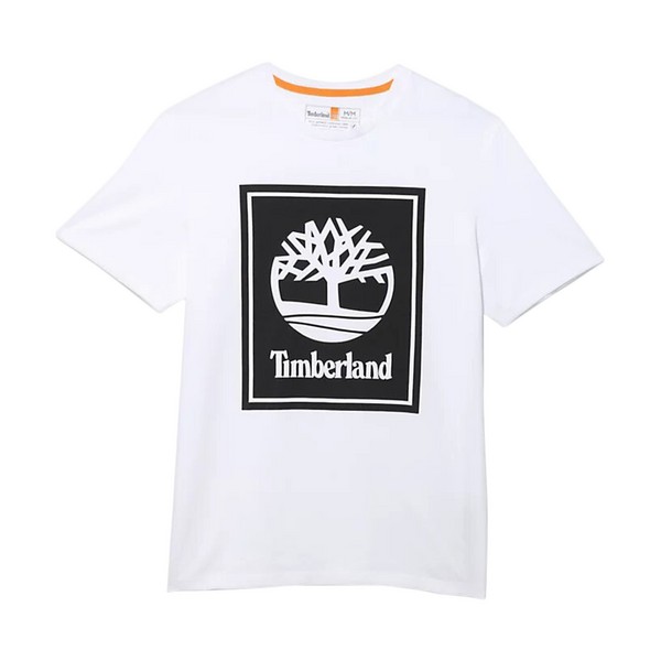 TIMBERLAND Tee Shirt Timberland Stack Logo Blanc/Noir 1083862