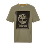 TIMBERLAND Tee Shirt Timberland Stack Logo Khaki/Noir