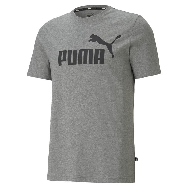 PUMA Tee Shirt Puma Ess Logo Gris Photo principale